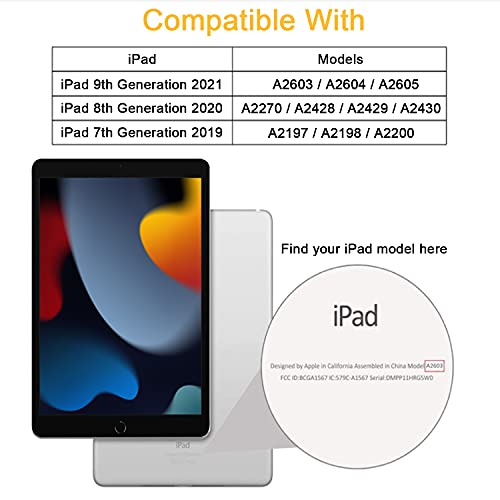 Soke New Ipad 10.2 Case With Pencil Holder For Ipad 9Th Generation 2021 /8Th Gen 2020/7Th Gen 2019- Premium Shockproof Case With Soft Tpu Back Cover & Auto Sleep/Wake For Ipad 10.2 Inch,Black #TOP1