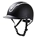 乗馬ヘルメット 乗馬用 ソリッド ダイヤル調整ヘルメット 乗馬用品 マットブラック/マットシルバー L