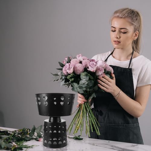 Base de bouquet facile à ranger Zerodeko : support pour fleurs plastique noir rigide