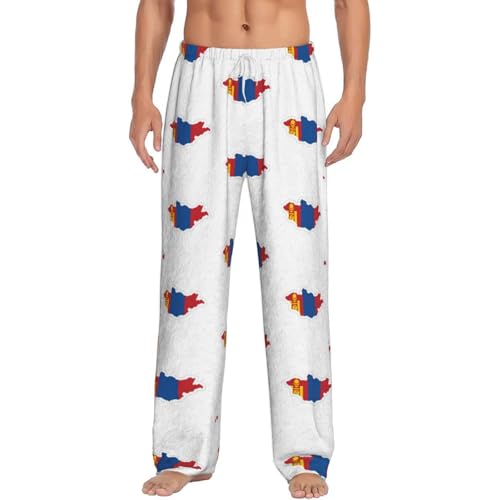 Pantalon de pyjama flanelle douce de qualité pour homme motif Mongolie