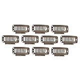  10pcs Tressenclips Perücken Clips Haarclips Tressen Haarverlängerung - Braun