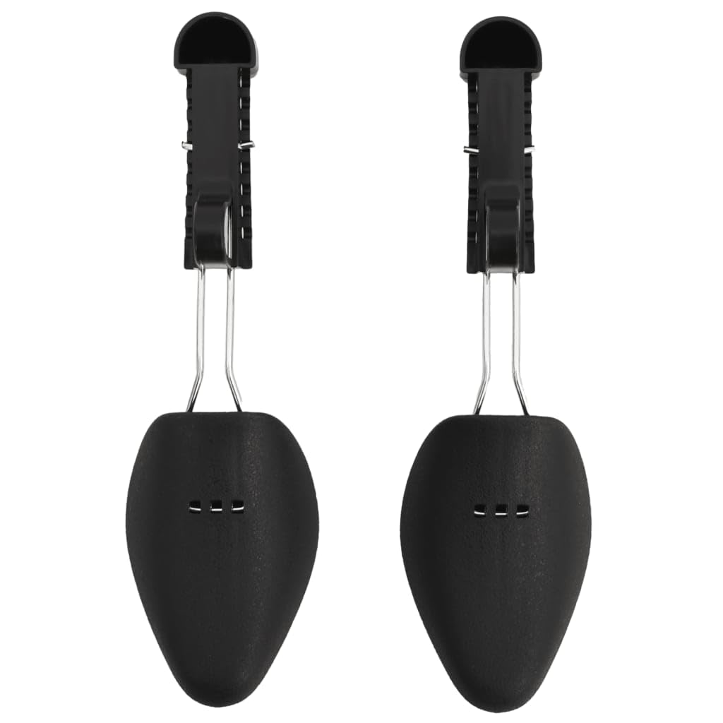 5 pares de hormas de zapatos negras EU 38-44 de plástico y hierro, moldeador de zapatos ajustable para hombre, tensor de botas y cuidado del calzado contra arrugas, soporte para moldear piel y zapatos
