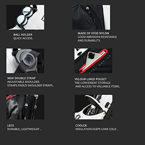 HELIX Retractable Golf Stand Bag with Wheels