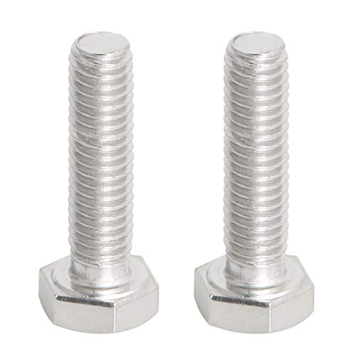 Image of Left Hand M6 x 25mm Hex Head Bolts Screws 304 Stainless Steel, A2-70 Fasteners Fully Machine Reverse Threaded SUS304 2 Pcs