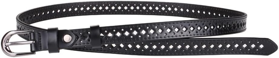 HBJWOV Non Perforated Cowhide Thin Belt for Women's Dress Decoration Suit Thin Belt Jeans Belt for Women(D)