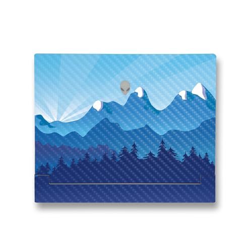 Image of MightySkins Carbon Fiber Skin Compatible With Alienware X14 R2 (2023) Full Wrap Kit - Blue Mountains | Protective Durable Textured Carbon Fiber Finish | Easy To Apply & Change Styles | Made in the USA