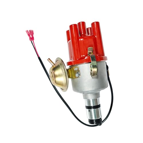Image of 034 Vacuum Advance Electronic Distributor Red | Fits for VW Bug Bus Ghia Beetle Fastback Karmann Transporter 0231170034EL, 0231170034