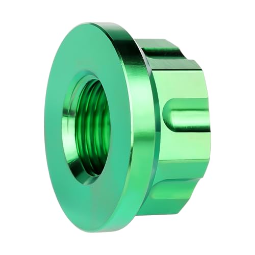 Image of Titanium M6 M8 M10 M12 M14 M16 Flange Bolt Nut Bicycle Motorcycle Rear Axle Car Modification Accessories Pack of 6 (M14 Pitch 1.5mm, Green)