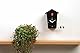 KOOKOO Birdhouse Mini Schwarz, Design Kuckucksuhr mit 12 Vogelstimmen oder Kuckuck