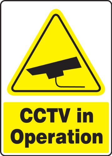 Panneau autocollant CCTV IN OPERATION signalisation vidéosurveillance Accuform MSEC572XV