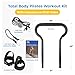 Total Gym PILS Men & Women Full Body Pilates Workout Kit, w/ Instructional DVD, Toe Bar, Leg Pull Accessory, Leg Extension Rope, & Ankle Cuffs, Black