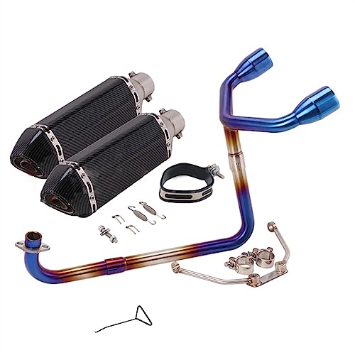 Tubo de escape Honda MSX125 con silenciador doble orificio 51mm y tubo de enlace medio