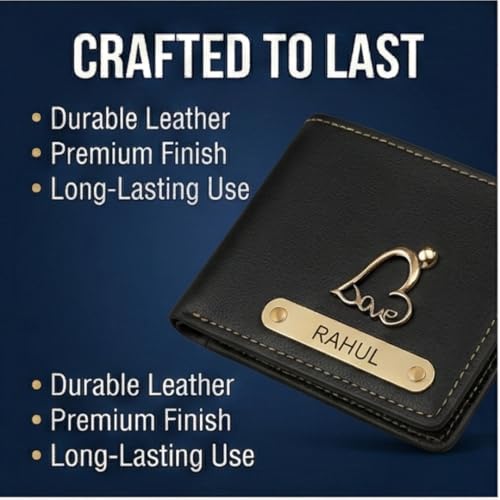 Image of NCGIFTS Personalized Gift Hamper for Men - Custom Engraved Wallet, Metal Pen, Water Bottle & Keychain Set | Premium 4-in-1 Combo for Birthday, Anniversary & Corporate Gifting