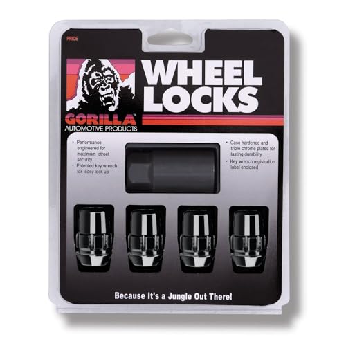 Gorilla Automotive 71681NBC Acorn Black Chrome Wheel Locks (1/2" Thread Size) - image 1
