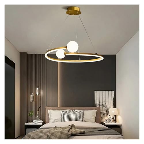 Lampe à suspension LED lustre moderne variable blanc froid D100 cm cuisine salle à manger LWX