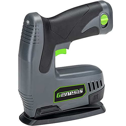 image for Genesis GLSN08B 8-Volt Li-Ion Cordless Electric Stapler/Nailer with Ba