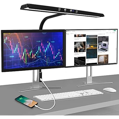 Schreibtischlampe LED Dimmbar 24W Tageslichtlampe Klemmbar Architektenlampe Cover