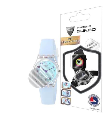 IPG for Swatch Model: LK396 Unisex Watch Hydrogel Screen Protector (2 Units) Invisible HD Clear Film Anti Scratch Guard-Smooth/Self-Healing/Bubble Free for Model: LK396