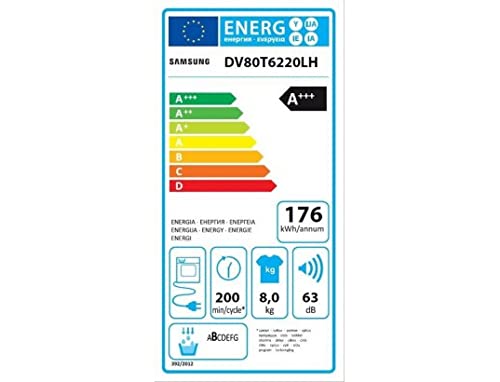 Sèche linge Condensation DV80T6220LH POMPE A CHALEUR