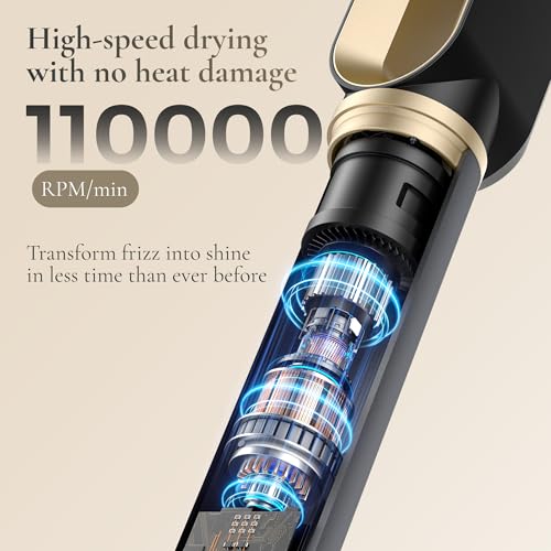 BarberBoss All-in-One Hot Air Styler, Professional Fast Drying Hair Dryer, Anti Frizz, Negative Ionic Technology Air Styler, Volumiser and Curler, Straightener, High Speed Hair Styling Tool, QR-8820 - Image 8