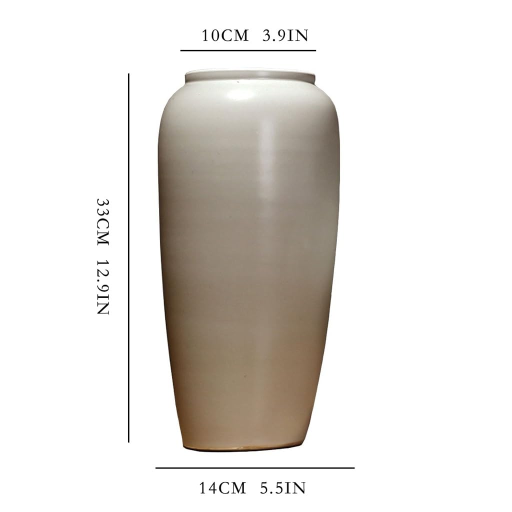 Wazony z kwiatami Wazon ceramiczny chiński retro porcelana wysokotemperaturowa prosty salon wyposażenie domu pulpit suszony kwiat kompozycja kwiatowa dekoracja