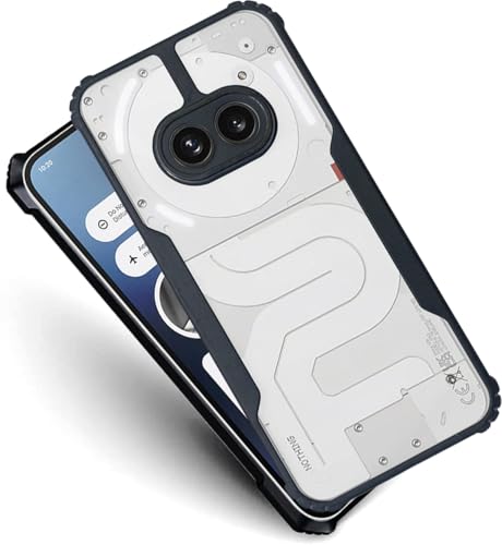 Image of AIBEX Crystal Clear Back Cover Case for Nothing Phone (2a) / Nothing Phone (2a) Plus | 360 Degree Protection | Shock Proof Design | Transparent Back Cover Case (PC & TPU, Black Bumper)