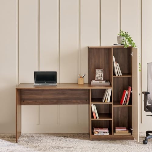 Image of SPYDER CRAFT Multipurpose Desk for Office, Study with Book Storage Engineered Wood Multipurpose Table (Free Standing, Finish Color -Irish Pink, DIY(Do-It-Yourself))