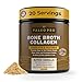 PaleoPro Bone Broth Collagen Powder + Turmeric Root, Hot or Cold Protein Powder Beverage, Keto Ingredients, from Pastured Grass-fed Beef, no Added Hormones, Dairy-Free, Gluten-Free, 12.6 Oz Jar