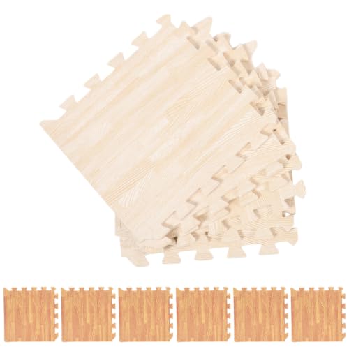 BESTOMZ Alfombrillas de Espuma Eva Tipo Rompecabezas 12 Piezas para Suelo Infantil, Cojines Cuadrados para Juegos y Gimnasio en Casa, Protección y Comodidad