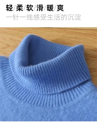 Kiioouu Fall/Winter Men's Wool High Collar Solid Color Pullover Slim Fit Sweater for Men Sweater2