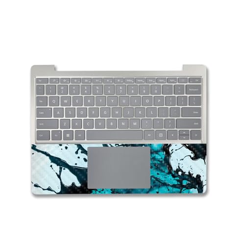 Image of MightySkins Carbon Fiber Skin Compatible with Microsoft Surface Laptop Go 3 (2023) Full Wrap Kit - Wild Splash | Protective, Durable Textured Carbon Fiber Finish | Made in The USA