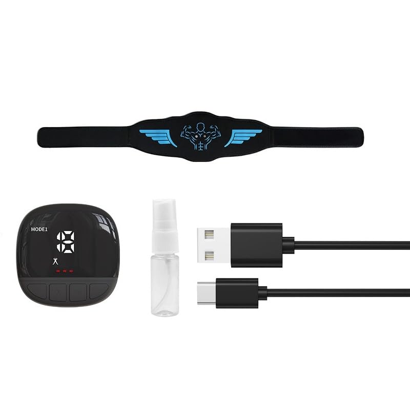 Ysislybin EMS Estimulador Muscular Abdominal, Electroestimulador Muscular con 10 Modos 30 Intensidades Entrenador Abdominal EMS Estimulación Muscular USB Recargable Portátil para Hombres Y Mujeres