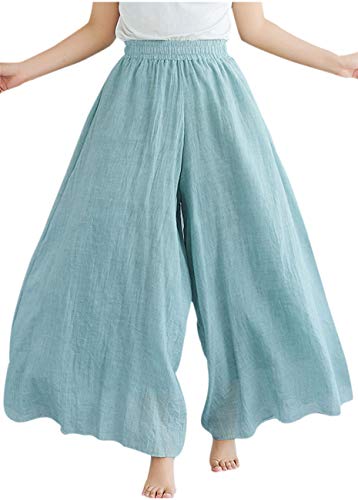 [ネコート] NC153LGN85 選べる17色 選べる丈 スカーチョ スカンツ ワイドパンツ ボリューミー ふんわり ライトグリーン 85