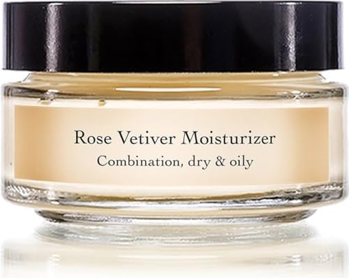 evanhealy Rose Vetiver Moisturizer | Facial Cream for All Skin Types - Lightweight Formula Packed with Antioxidants - Balancing for All Skin Types