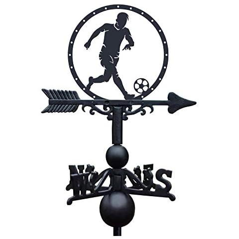 Handmade Black Country Metalworks Footballer Weathervane Cover