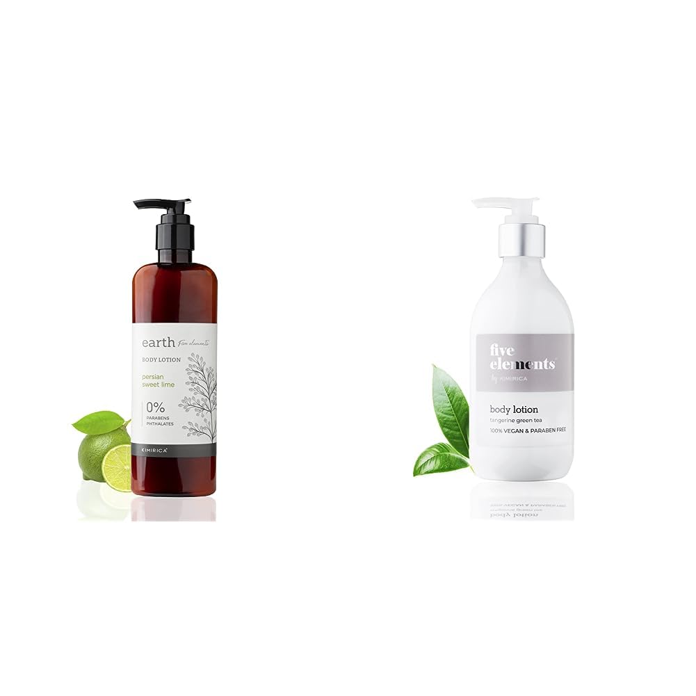 Kimirica Earth Persian Lime Moisturizing Scented Body Lotion| 290ml & Kimirica Five Elements Moisturizing Scented Body Lotion with Tangerine and Green Tea for All Skin Type| 300ml Combo-image-17