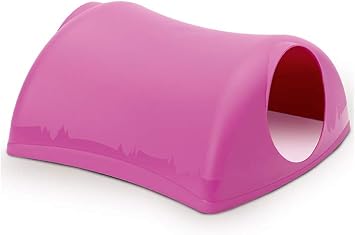 Lixit Critter Hollow Igloo Hidaway Home for Guinea Pigs, Chinchillas, Rats and Other Small Animals Pink, 1 Pack