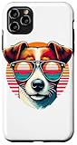 custodia per iphone 11 pro max retrò occhiali da sole jack russell terrier jack russells