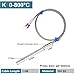 K Type Armored Thermocouple Sensor Probe WRNK‑191 Flexible Stainless Steel 304 High Temperature Industrial Use(Probe 5x300 mm)