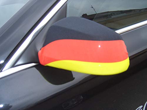 AZ FLAG AUSSENSPIEGEL Flagge Deutschland 2 stück - DEUTSCHE Autospiegelfahne - Spiegel Car Cover spezielle Auto