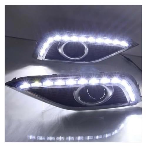 Luces de circulación diurna LED DRL con lámpara antiniebla e intermitente amarillo para coche 3