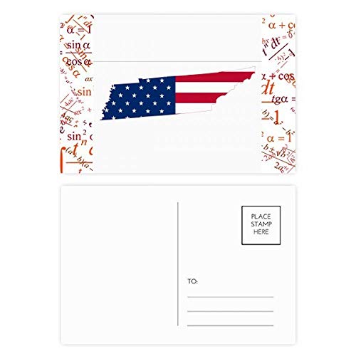 Carte postale Tennessee drapeau américain USA jeu de 20 cartes postales