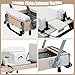 LVYWEX Pilates Reformer,Multifunctional Folding Oak Wood Home Pilates Equipment for Strength Training Exercise with Springboard and Square Boxes