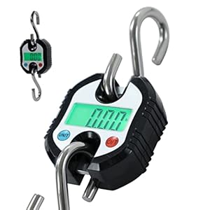 TOPWAY Digitale Kranwaage, 150kg Tragkraft, Doppelte Genauigkeit Elektronische Mini LCD Schleife Hängegepäck Angelwaage, Schwerlastwaage mit Tarafunktion 833211