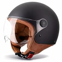 VINZ Duoro Elite Roller Helm Jet Helm Mopedhelm Herren und Damen | in Gr. XS-XXL | Jethelm mit Visier | ECE 22.06 Zertifiziert | Motorradhelm | Erhältlich Matt Schwarz