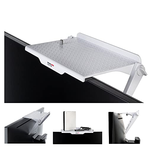 datacolor Spyder Shelf Plateau réglable pour écran avec Filetage intégré pour Un Espace de Rangement supplémentaire, comme Un Lecteur Externe, Une Webcam ou Une caméra d'action