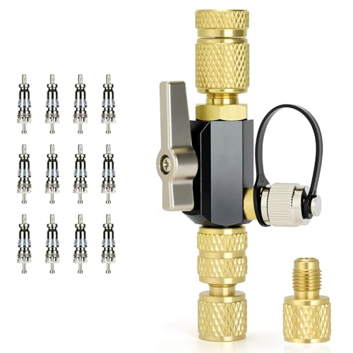 2026 New Valve Core Removal Tool,2 Sizes 1/4″& 5/16″ in 1 Tool,Fast Recovery&Evacuation,Mega Flow Vacuum-Rated Core Removal Tool HVAC,20 Microns Vacuum,Essential HVAC Tools,For Full&Unrestricted Flow