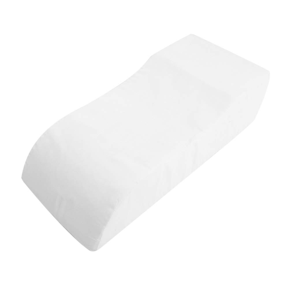 Cojín de espuma suave y cómodo, almohada de apoyo para descanso, alivio Lumbar, elevación de piernas, espalda (Blanco)