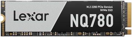 Lexar 4TB NQ780 Internal NVMe SSD, 7000/6000 MB/s, M.2 2280, PCIe Gen 4x4 | Compatible w/ PS5, Gamers & Creators, PC & Laptops, SLC Cache, Lexar DiskMaster & Recovery Tool, LNQ780X004T-RNNNU