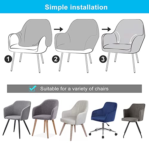 Housse de chaise velours avec accoudoirs chic G x2 - 7
